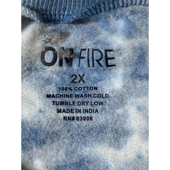 Tie-Dye "Only One You" Limited Edition Sweatshirt 2X On Fire 100% Cotton Blue & - Picture 2 of 9